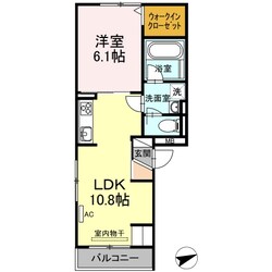 D-room尾頭橋Aの物件間取画像